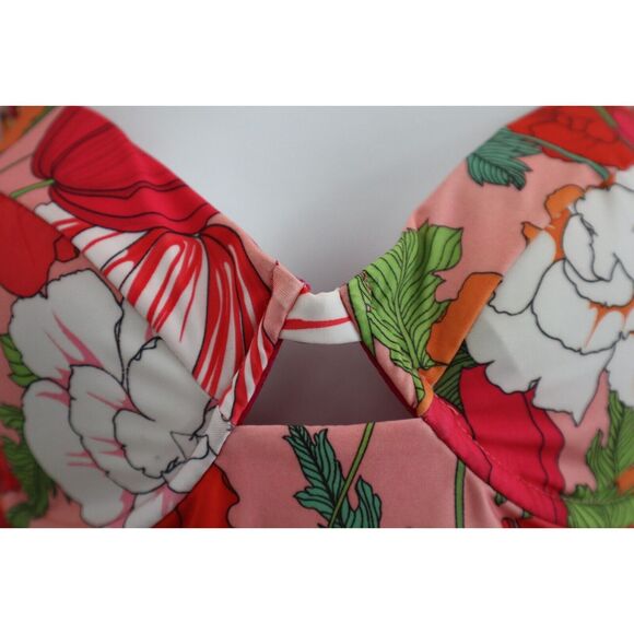 Trina Turk Women's Sz 12 Multi Sunny Bloom Underwire One Piece Swimsuit - Picture 3 of 12